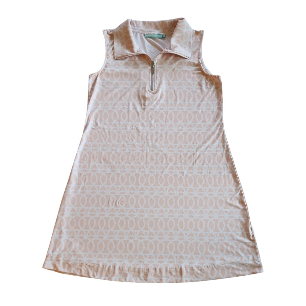 Anthony's Resort Wear Dress Sleeveless Sz L Pink UPF50+ Vacation Coastal‎ Tennis